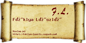 Fáklya László névjegykártya